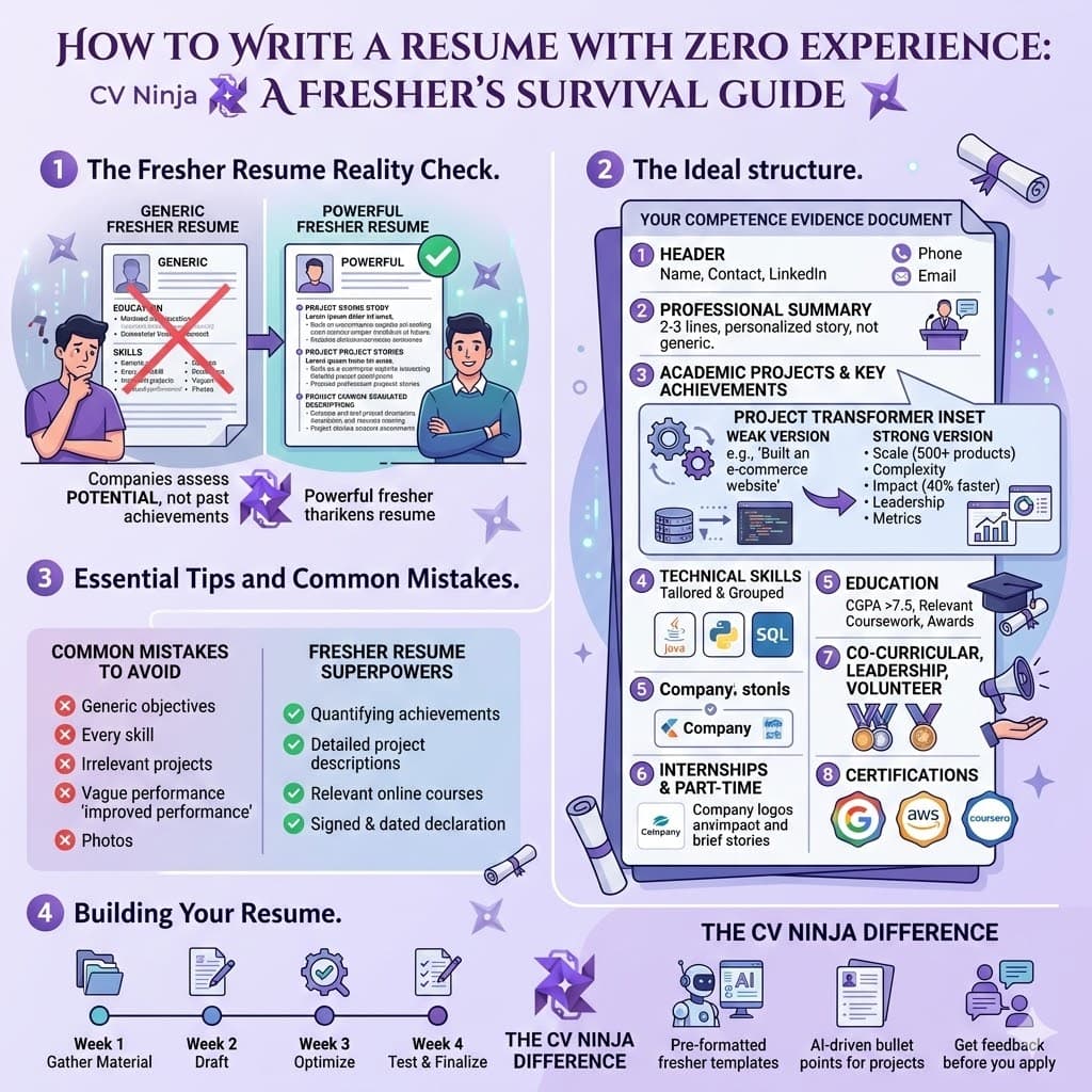 How to Write a Resume With Zero Experience: A Fresher's Survival Guide